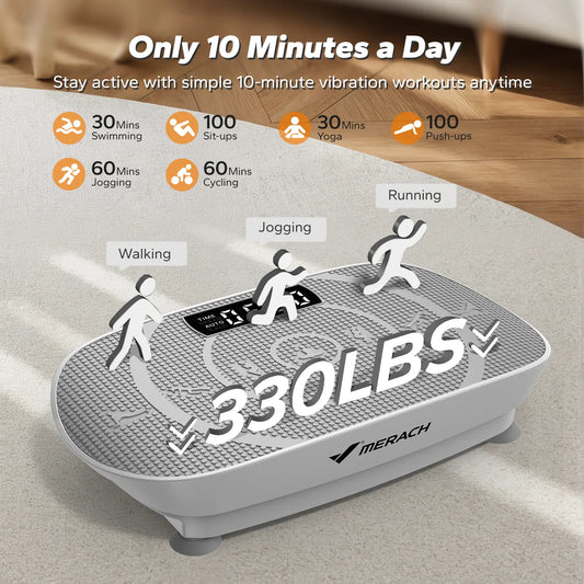 Space-Saving Lymphatic Detox Vibration Plate for Whole Body Workout