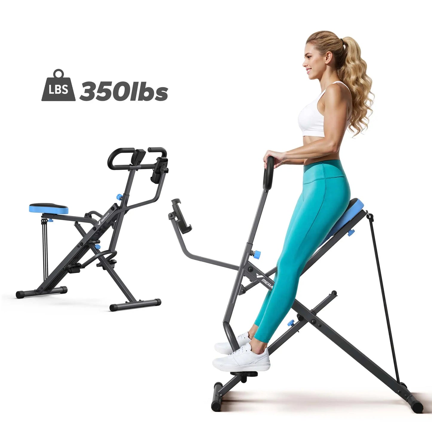 2-in-1 Squat Rowing Machine for Home Workouts