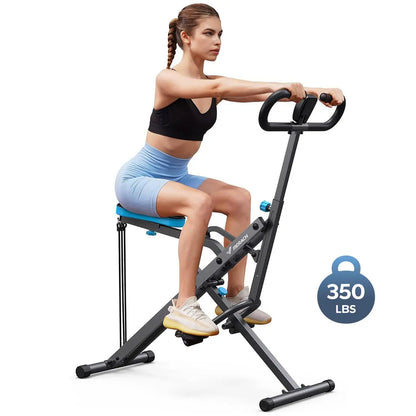 2-in-1 Squat Rowing Machine for Home Workouts