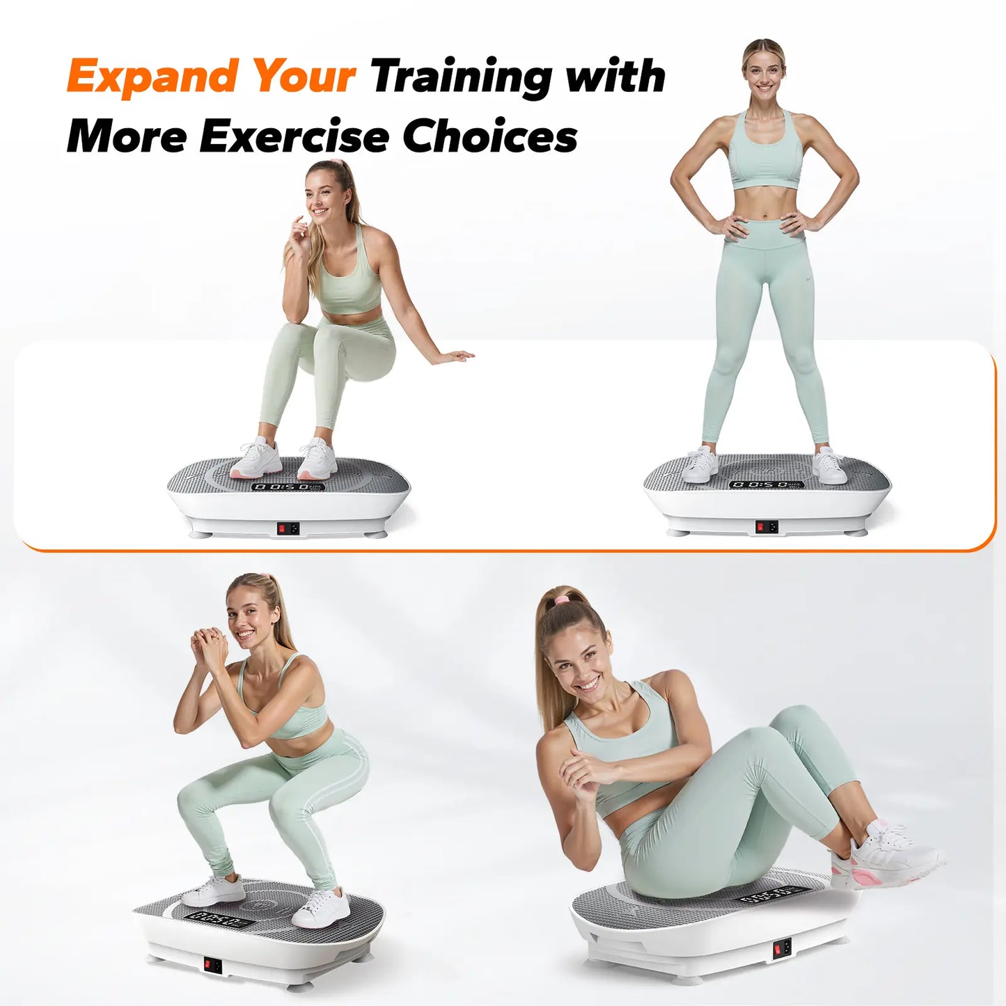 Space-Saving Lymphatic Detox Vibration Plate for Whole Body Workout
