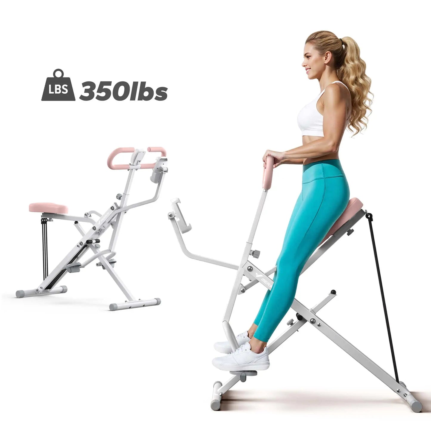 2-in-1 Squat Rowing Machine for Home Workouts