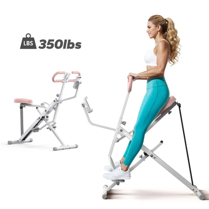 2-in-1 Squat Rowing Machine for Home Workouts
