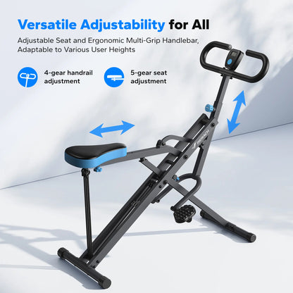2-in-1 Squat Rowing Machine for Home Workouts